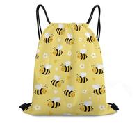 Bolsas con Cordón Cómoda Y Linda Abejita De Color Amarillo Claro Mochila con Cordón Durable Mochila Cuerdas Luz Bolsa De Cuerdas para Playa Escuela Gimnasio
