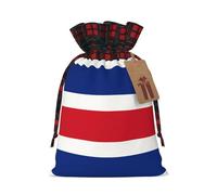 Bolsas con cordón con estampado de bandera de Costa Rica, bolsa de bocadillos de caramelos, bolsas reutilizables para envolver y almacenar, talla M