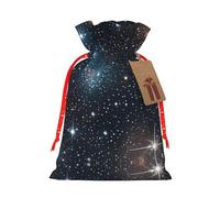 Bolsas con cordón con estampado de cúmulos de estrellas y galaxias, bolsas de regalo reutilizables con cordón, perfectas para vacaciones y fiestas