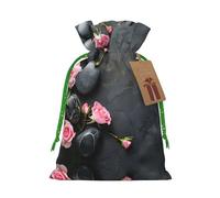 Bolsas con cordón con estampado de piedras y rosas de spa, bolsas de regalo reutilizables con cordón, perfectas para vacaciones y fiestas