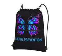 Bolsas con Cordón Concientización sobre La Prevención del Suicidio Mochila Cuerdas Ajustable Bolsa De Cuerda Luz Mochila con Cordón para Playa Vacaciones Natación