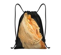 Bolsas con Cordón Dragón Barbudo Drawstring Bag Ajustable Mochila Cuerdas Plegable Bolsa De Cuerdas para Gimnasio Vacaciones Natación