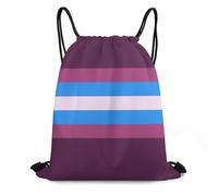 Bolsas con Cordón Elegante Bandera del Orgullo LGBTQ+ para Personas No Conformes con El Género Bolsa De Cuerda Moda Mochila con Cordón Plegable Mochila Cuerdas para Vacaciones Natación Playa