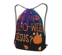 Bolsas con Cordón ¿Eres Jesús De Fall-O-Ween? Bolsa De Cuerdas Moda Drawstring Bag Durable Bolsa De Cuerda para Gimnasio Natación Escuela