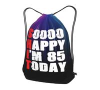 Bolsas con Cordón Estoy Muy Feliz De Cumplir 85 Años Hoy. Divertido 85 Cumpleaños. Mochila con Cordón Ajustable Drawstring Bag Durable Mochila Cuerdas para Escuela Gimnasio Vacaciones