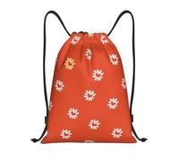 Bolsas con Cordón Girasol Rojo Mochila con Cordón Plegable Bolsa De Cuerdas Moda Backpack para Vacaciones Natación Escuela