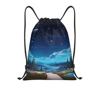 Bolsas con Cordón Impresión De Alicia En El País De Las Maravillas Backpack Moda Bolsa De Cuerdas Luz Mochila con Cordón para Playa Vacaciones Natación