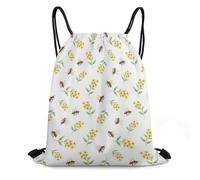 Bolsas con Cordón Impresión De Save The Bees Bolsa De Cuerda Luz Mochila Cuerdas Plegable Mochila con Cordón para Gimnasio Playa Escuela