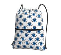 Bolsas con Cordón Lágrimas del Mal De Ojo Drawstring Bag Luz Bolsa De Cuerdas Ajustable Mochila con Cordón para Vacaciones Playa Gimnasio