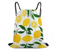 Bolsas con Cordón Limón Amarillo Mochila con Cordón Durable Bolsa De Cuerdas Plegable Bolsa De Cuerda para Gimnasio Natación Playa
