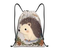 Bolsas con Cordón Lindo Erizo Pequeño Drawstring Bag Luz Mochila con Cordón Ajustable Bolsa De Cuerda para Gimnasio Escuela Vacaciones