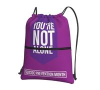 Bolsas con Cordón Mes De La Prevención del Suicidio Mochila Cuerdas Moda Drawstring Bag Plegable Mochila con Cordón para Vacaciones Natación Gimnasio