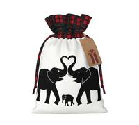 Bolsas con cordón para regalo de elefantes viejos y elefantes jóvenes, bolsas de almacenamiento de tela para regalo de boda o Navidad