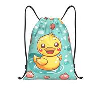 Bolsas con Cordón Pato De Animales Lindos Mochila con Cordón Moda Backpack Ajustable Bolsa De Cuerda para Gimnasio Playa Vacaciones