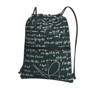 Bolsas con Cordón Patrón De Fórmulas Matemáticas Escritas A Mano Bolsa De Cuerda Moda Mochila Cuerdas Ajustable Mochila con Cordón para Escuela Gimnasio Playa