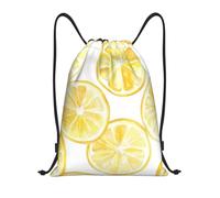 Bolsas con Cordón Patrón De Limón Amarillo Mochila Cuerdas Ajustable Mochila con Cordón Plegable Bolsa De Cuerdas para Natación Escuela Gimnasio