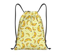 Bolsas con Cordón Plátano Amarillo Gracioso Bolsa De Cuerdas Plegable Mochila con Cordón Moda Mochila Cuerdas para Escuela Gimnasio Vacaciones