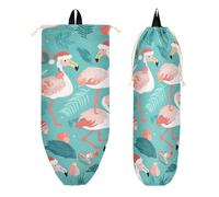 Bolsas con cordón y bolsillos con cremallera para hombre, fiestas, viajes, Navidad, sombrero rojo flamenco