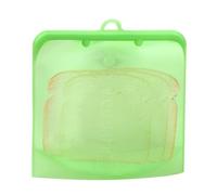 Bolsas Congelar Silicona, Porta Bocadillos Reutilizable, 1500ml Bolsas para Congelar Alimentos, Stasher Bolsas de Silicona Plegable, para Guardar Verduras, Leche y Aperitivos(1 Pieza, Verde)