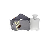 Bolsas de agua caliente Botella de agua caliente linda y a la moda con cinturón de felpa cálido para tratar la artritis (botella de agua caliente + cinturón)