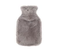 Bolsas de agua caliente Botellas de agua caliente de invierno con cubierta gris de piel sintética de felpa mullida y acogedora de goma para espalda, cuello, cintura, manos, cama cálida (color: rosa)