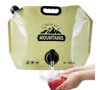 Bolsas de Agua para Camping, Bolsa de Agua Plegable Flexible de 8 L, Bolsa de hidratación a Prueba de Fugas con Grifo Ajustable para Senderismo, Viajes, Ciclismo, Mochila, Coche, Deportes,