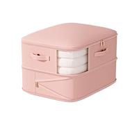 Bolsas de ahorro de espacio, bolsas de almacenamiento de compresión rosas | Organizador de autocompresión que ahorra espacio | Bolsa de ropa con cremallera de 2 capas para ahorro de espacio para