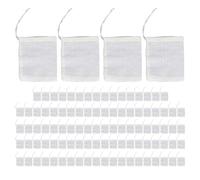 Bolsas de algodón con cordón, bolsas de filtro de té, pequeñas bolsas de gasa de algodón Natural reutilizables para café, especias, té, sopa de hierbas, 8cm x 10cm, 100 Uds.