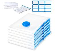 Bolsas de Almacenaje al Vacío 6 Piezas 100x80cm XL, Carehabi Bolsas para Guardar Ropa Jumbo, Edredones y Mantas, Reutilizables y Resistentes, Ahorro de Espacio para Mudanza y Viaje