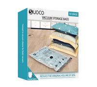 Bolsas de almacenamiento al vacío, 10 bolsas grandes con bomba eléctrica, 10 bolsas grandes de viaje para ahorrar espacio, bolsas de compresión herméticas para ropa, almohadas, edredones, mantas