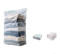 Bolsas de almacenamiento al vacío, paquete de 10 bolsas de compresión 3D para mantas de ropa, herméticas, ahorro de espacio, polietileno grueso + PA para organización del hogar (C)