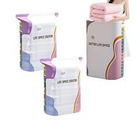 Bolsas de almacenamiento al vacío sin bomba, reutilizables, herméticas, ahorradoras de espacio, de almacenamiento de compresión al vacío, para ropa de viaje, almohadas, edredones, mantas, ropa