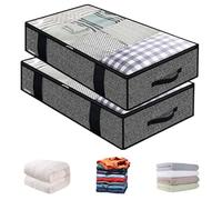 Bolsas De Almacenamiento Bajo Cama, Organizador Para Dormitorio Con Fundas Transparentes, 2 Unidades Bolsas Grandes Antipolvo Plegables Para Guardar Zapatos Edredones Juguetes Lavandería Armario Dormi