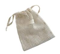 Bolsas de almacenamiento compactas de malla con diseño de cordón floral para el cuidado de la piel, joyas, viajes, cosméticos, bolsa con cordón, d, S