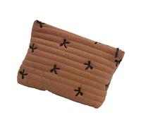 Bolsas de almacenamiento de cosméticos de moda, diseño de lazo, organizador de cosméticos, bolsa de almacenamiento para uso diario, bolsa de maquillaje esencial para viajes, Khaki, Talla única