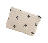 Bolsas de almacenamiento de cosméticos de moda, diseño de lazo, organizador de cosméticos, bolsa de almacenamiento para uso diario, bolsa de maquillaje esencial para viajes, White, Talla única