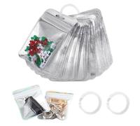 Bolsas de almacenamiento de cuentas de pintura de diamantes, 100 unidades, bolsas reutilizables transparentes de polipropileno de 11 x 6,9 cm, almacenamiento de accesorios de bricolaje, organizadores