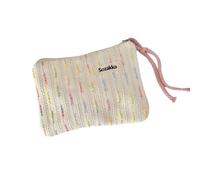 Bolsas de almacenamiento de lápices labiales de moda, accesorio de moda para estudiantes y mujeres de moda que buscan estilos y practicidad, blanco leche