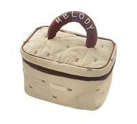 Bolsas de almacenamiento de maquillaje contemporáneas con compartimentos, elegante diseño de lazos, organizadas para mujeres, bolsas de viaje espaciosas, organizador de maquillaje de viaje, Bolsa de