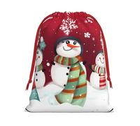 Bolsas de almacenamiento de Navidad con diseño de muñeco de nieve, para fiestas de cumpleaños, suministros de vacaciones, también se pueden utilizar para almacenamiento diario