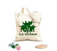 Bolsas de almacenamiento de poliéster y algodón Veteranos, infantes de marina y héroes de la Armada de EE. UU.: Apoyando a nuestras tropas Tela de 340g/m² de grosor Se usa como bolsa de regalo