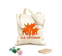 Bolsas de almacenamiento de poliéster y algodón Veteranos, infantes de marina y héroes de la Armada de EE. UU.: Apoyando a nuestras tropas Tela de 340g/m² de grosor Se usa como bolsa de regalo