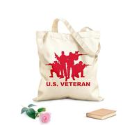 Bolsas de almacenamiento de poliéster y algodón Veteranos, infantes de marina y héroes de la Armada de EE. UU.: Apoyando a nuestras tropas Tela de 340g/m² de grosor Se usa como bolsa de regalo