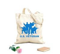 Bolsas de almacenamiento de poliéster y algodón Veteranos, infantes de marina y héroes de la Armada de EE. UU.: Apoyando a nuestras tropas Tela de 340g/m² de grosor Se usa como bolsa de regalo