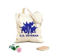 Bolsas de almacenamiento de poliéster y algodón Veteranos, infantes de marina y héroes de la Armada de EE. UU.: Apoyando a nuestras tropas Tela de 340g/m² de grosor Se usa como bolsa de regalo
