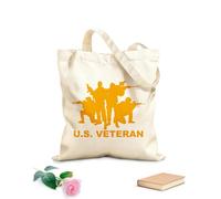 Bolsas de almacenamiento de poliéster y algodón Veteranos, infantes de marina y héroes de la Armada de EE. UU.: Apoyando a nuestras tropas Tela de 340g/m² de grosor Se usa como bolsa de regalo