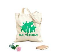 Bolsas de almacenamiento de poliéster y algodón Veteranos, infantes de marina y héroes de la Armada de EE. UU.: Apoyando a nuestras tropas Tela de 340g/m² de grosor Se usa como bolsa de regalo
