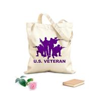 Bolsas de almacenamiento de poliéster y algodón Veteranos, infantes de marina y héroes de la Armada de EE. UU.: Apoyando a nuestras tropas Tela de 340g/m² de grosor Se usa como bolsa de regalo