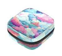 Bolsas de almacenamiento de servilletas sanitarias, bolsa de almohadilla menstrual Cloud City de dibujos animados, de tela Oxford, bolsas para copa menstrual, almohadilla de lactancia, bolsas de