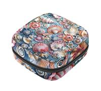Bolsas de almacenamiento de servilletas sanitarias, bolsa de almohadilla menstrual de concha de caracola, bolsa de tela Oxford, bolsas menstruales de lactancia con cremallera para adolescentes, niñas,